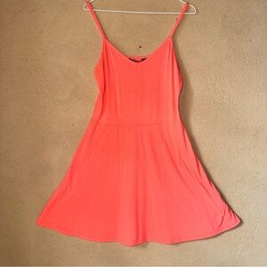 Coral Spaghetti Strap Dress
